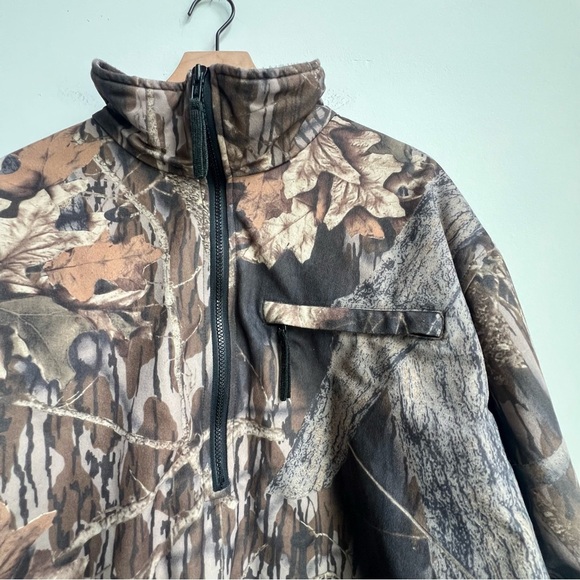 Vintage LL Bean x Mossy Oak Break-up XL Camo Jacket 1/2 Zip Hunting Camouflage - Picture 6 of 15